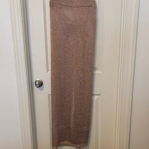 Superdown Shimmering bronze Maxi Skirt. NWT. Sz L. Revolve.